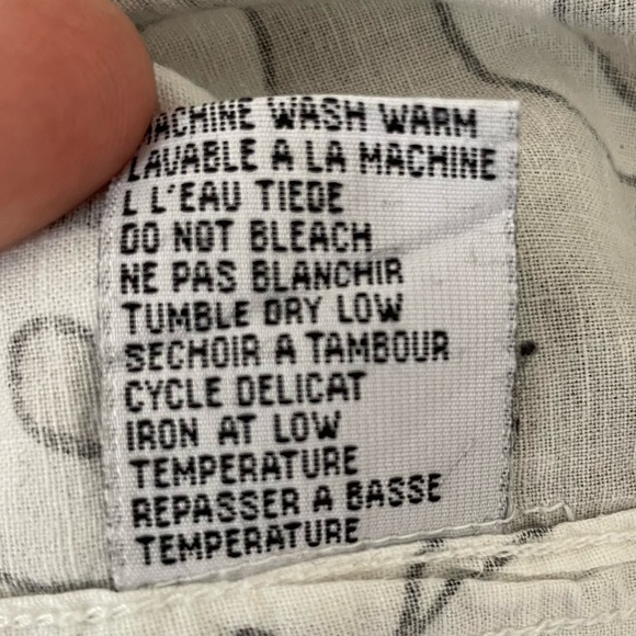 Casual Hawaiian Button Up Shirt Mens L Grey Floral Short Sleeve Cotton Beach GUC - Picture 10 of 10